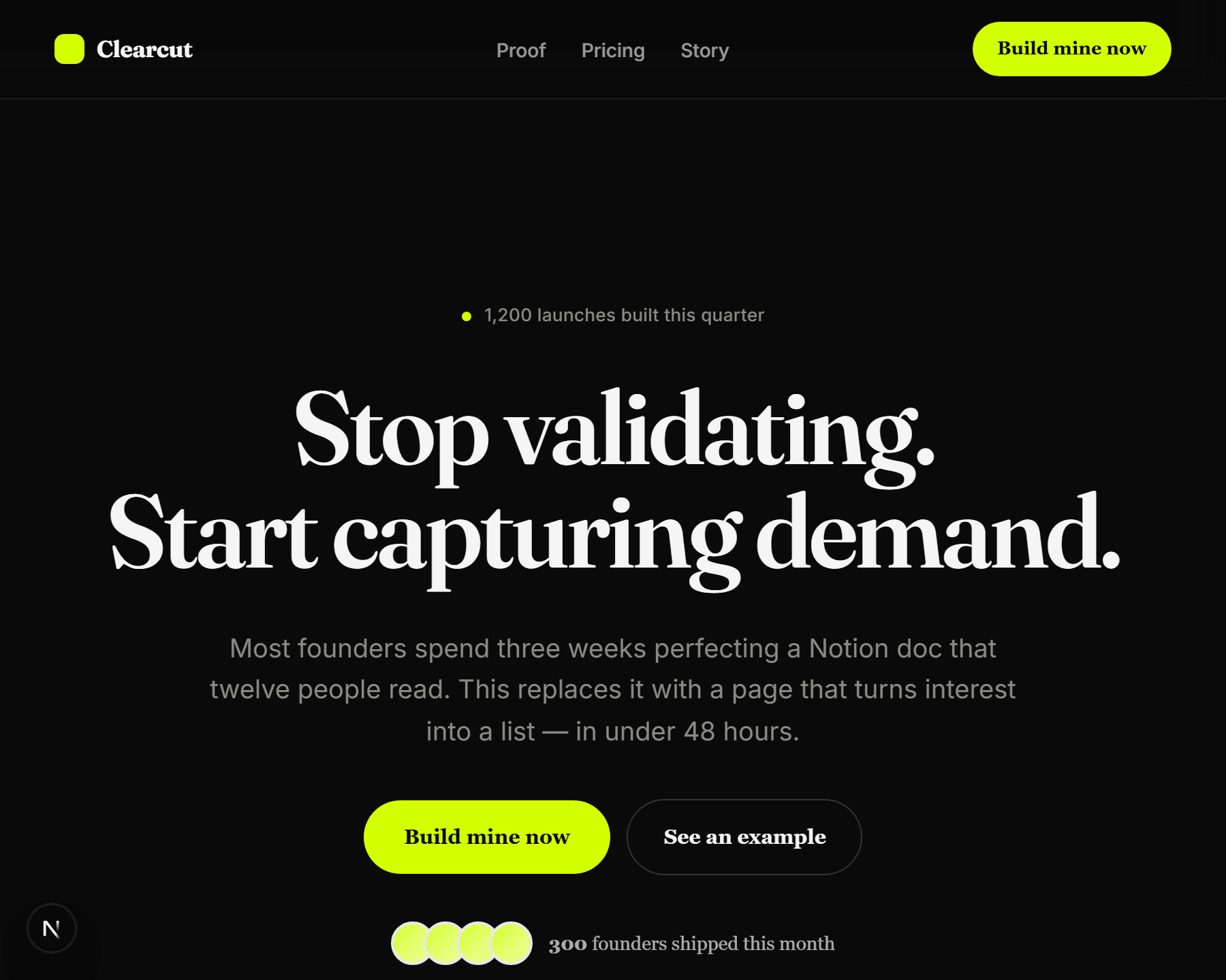 Notion Landing Page launch page preview