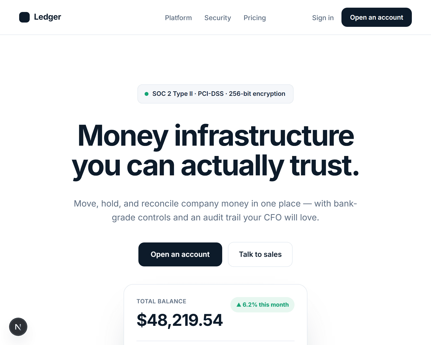 Fintech Landing Page launch page preview